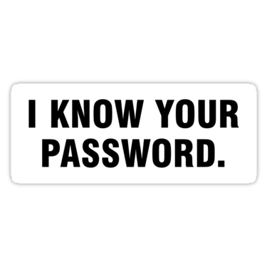 I Know Your Password Sticker