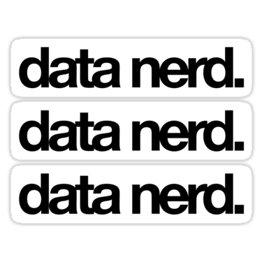 data nerd. ×3 Sticker