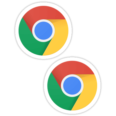 Chrome ×2 Sticker