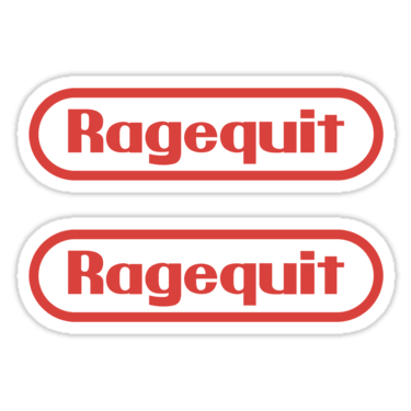 Ragequit ×2 Sticker