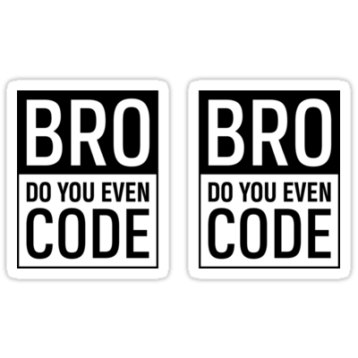Bro Do You Even Code ×2 Sticker