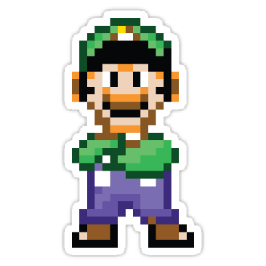 Luigi (16-bit) Sticker