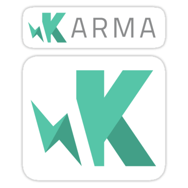 Karma Test Runner ×2 Sticker