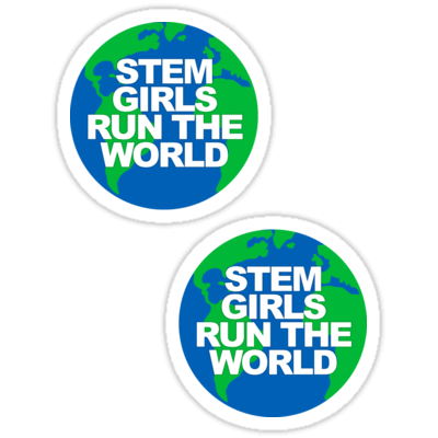 STEM Girls Run The World ×2 Sticker