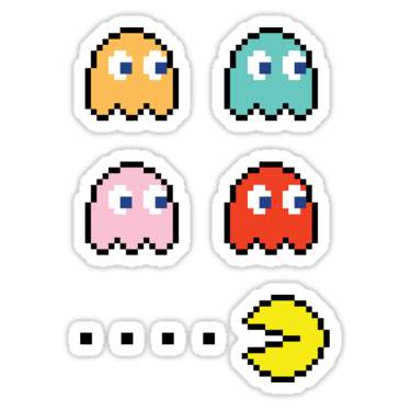 Pac-Man + Ghosts (Right) Sticker