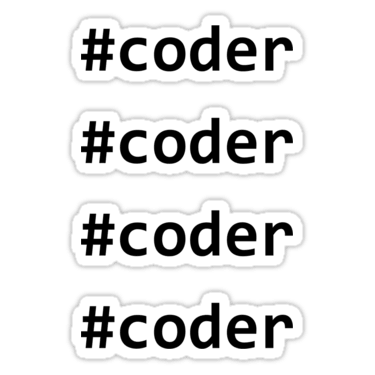 #coder ×4 Sticker