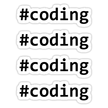 #coding ×4 Sticker