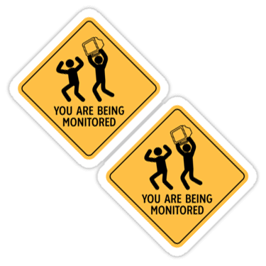 You Are Being Monitored ×2 Sticker