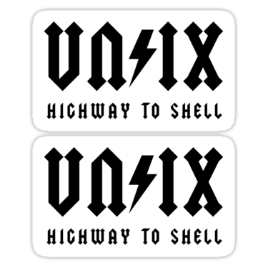 Unix - Highway to Shell ×2 Sticker