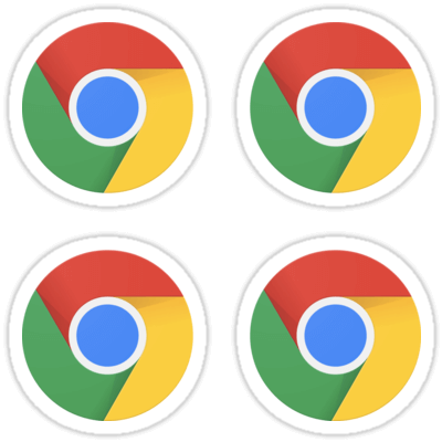 Chrome ×4 Sticker