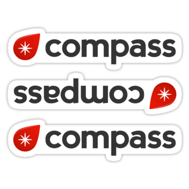 Compass ×3 Sticker