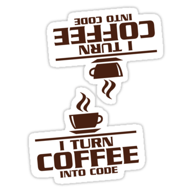 I Turn Coffee Into Code ×2 Sticker