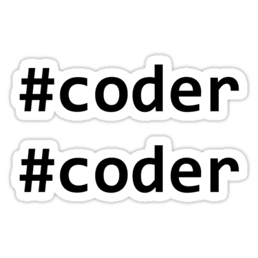 #coder ×2 Sticker