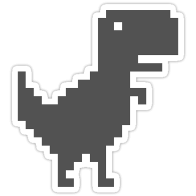 Chrome T-Rex Dinosaur Sticker