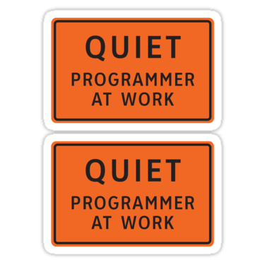 Quiet - Programmer At Work ×2 Sticker