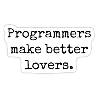 Programmers make better lovers. Sticker