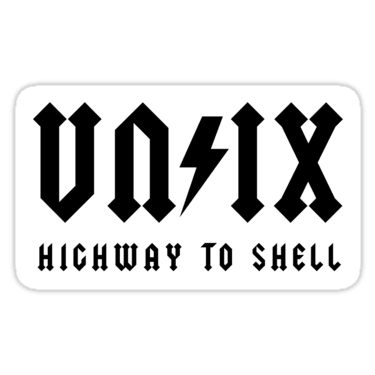 Unix - Highway to Shell Sticker