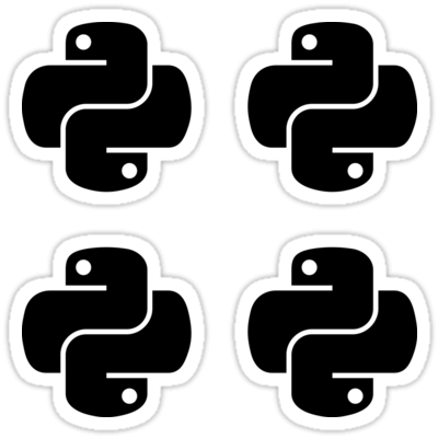 Python (Black) ×4 Sticker