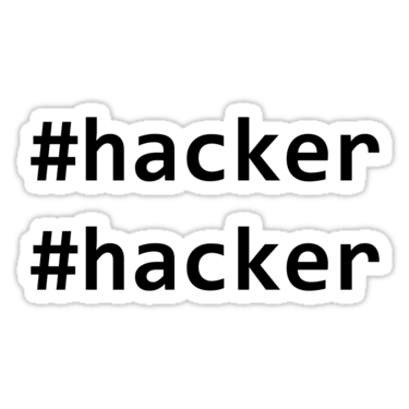 #hacker ×2 Sticker