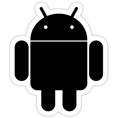 Android (Black) Sticker