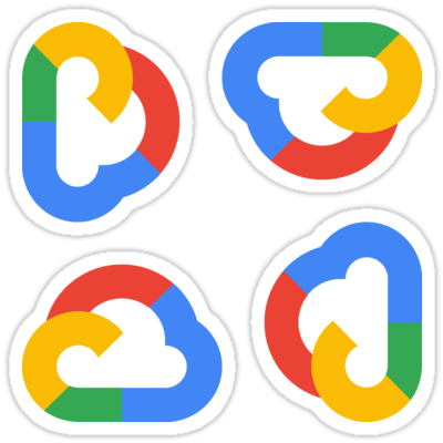 Aubergine dichtbij vervorming Google Cloud Stickers ×4 — DevStickers