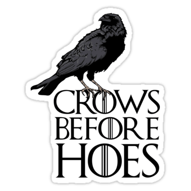 Crows Before Hoes Sticker