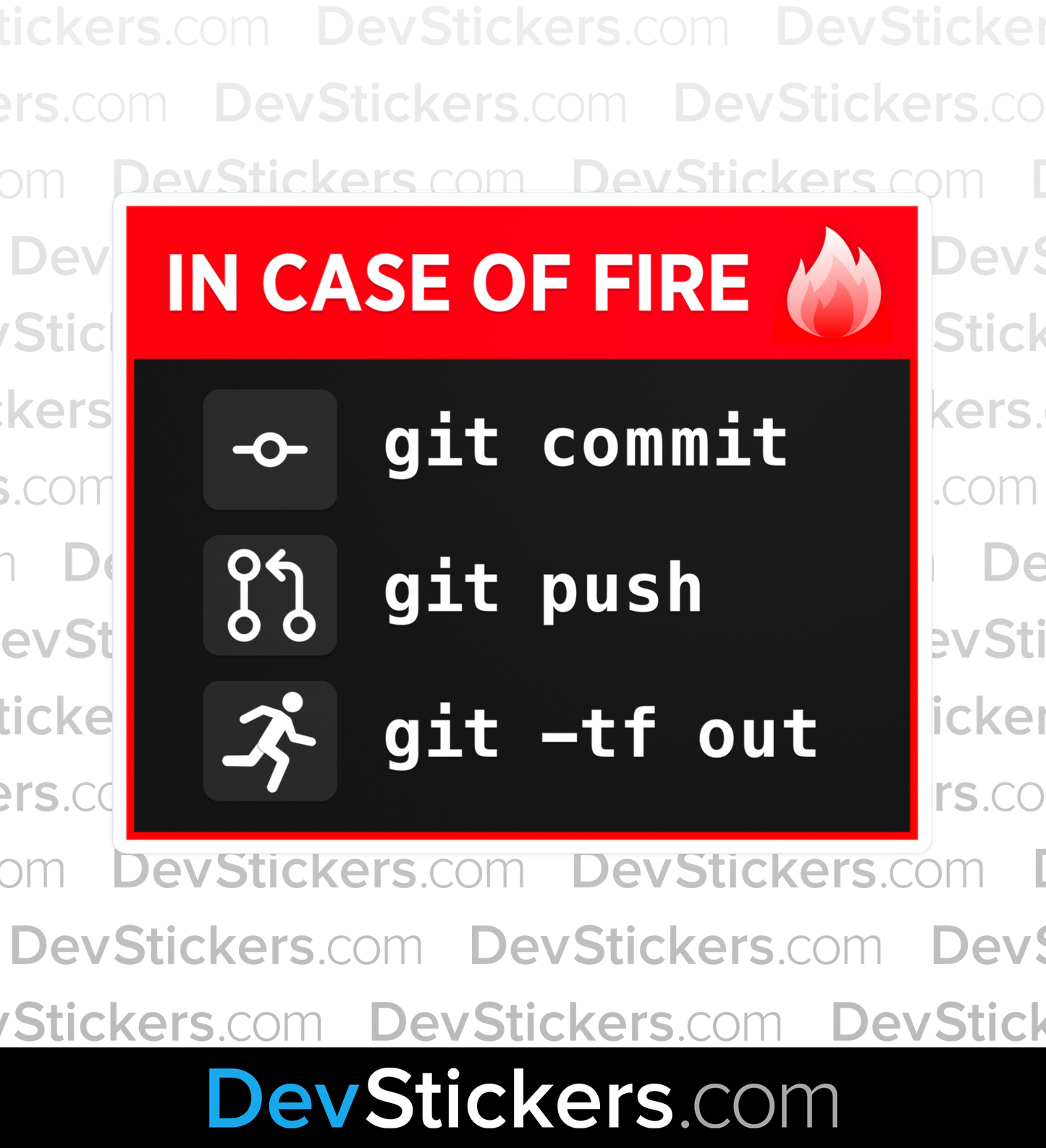 In Case of Fire - Git Commit ×1