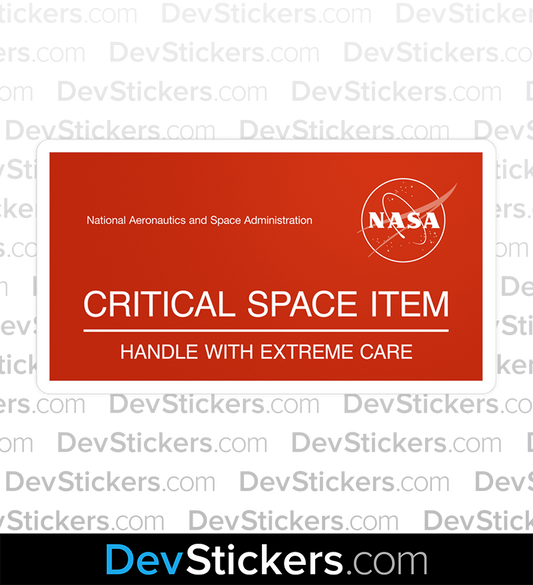 Nasa Contamination Control Sticker NASA Stickers – DevStickers