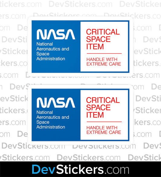 Nasa Contamination Control Sticker NASA Stickers – DevStickers